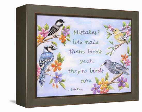 Birds and Flowers Quote-Michelle Faber-Framed Premier Image Canvas