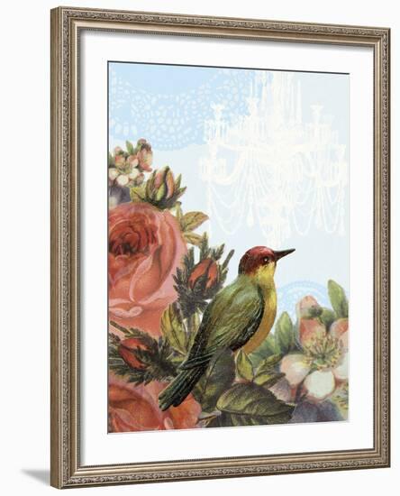 Birds and Ornaments IV-Clara Wells-Framed Giclee Print