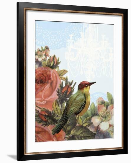 Birds and Ornaments IV-Clara Wells-Framed Giclee Print