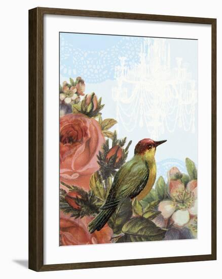 Birds and Ornaments IV-Clara Wells-Framed Giclee Print