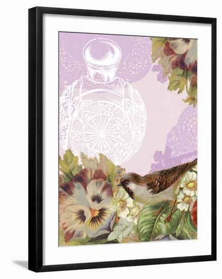 Birds and Ornaments VI-Clara Wells-Framed Giclee Print