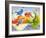 Birds and Pumpkins-Olga Kovaleva-Framed Giclee Print