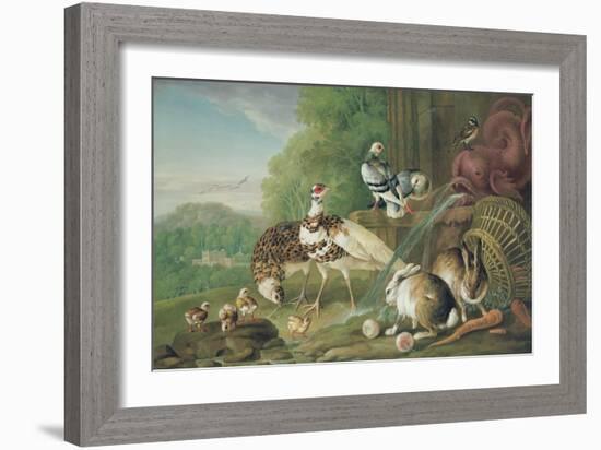 Birds and Rabbits-Pieter Casteels-Framed Giclee Print