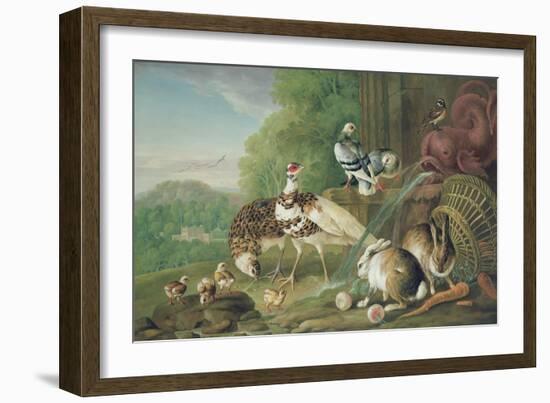 Birds and Rabbits-Pieter Casteels-Framed Giclee Print