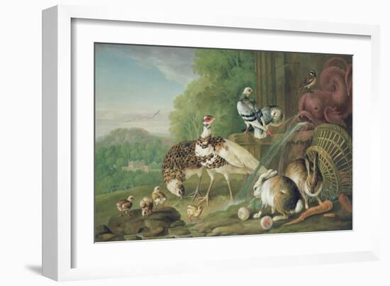 Birds and Rabbits-Pieter Casteels-Framed Giclee Print