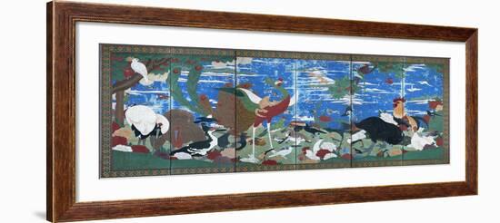 Birds, Animals, and Flowering Plants in Imaginary Scene 2-Jakuchu Ito-Framed Giclee Print