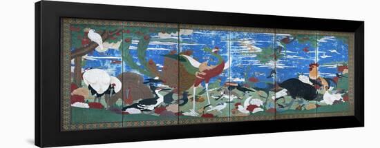 Birds, Animals, and Flowering Plants in Imaginary Scene 2-Jakuchu Ito-Framed Giclee Print