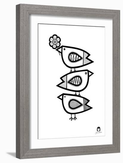 Birds at Play-Jane Foster-Framed Art Print