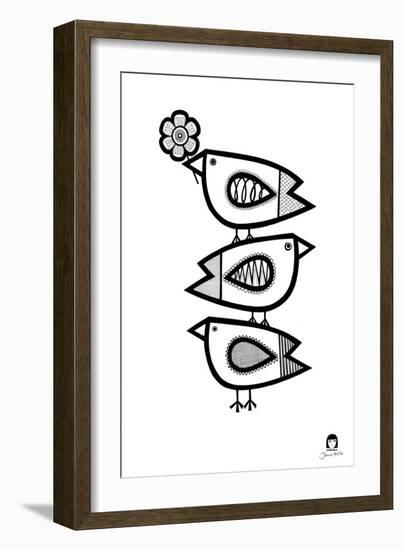 Birds at Play-Jane Foster-Framed Art Print