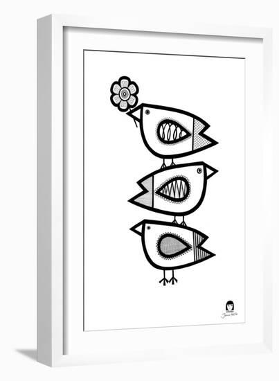 Birds at Play-Jane Foster-Framed Art Print