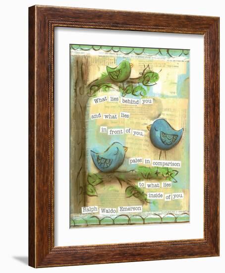 Birds Blue 2-Erin Butson-Framed Art Print