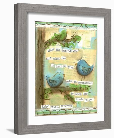 Birds Blue 2-Erin Butson-Framed Art Print