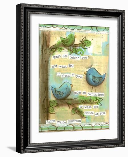 Birds Blue 2-Erin Butson-Framed Art Print