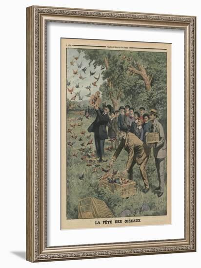 Birds' Day, Back Cover Illustration from 'Le Petit Journal', Supplement Illustre, 27th April 1913-French-Framed Giclee Print