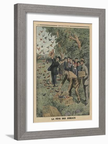 Birds' Day, Back Cover Illustration from 'Le Petit Journal', Supplement Illustre, 27th April 1913-French-Framed Giclee Print