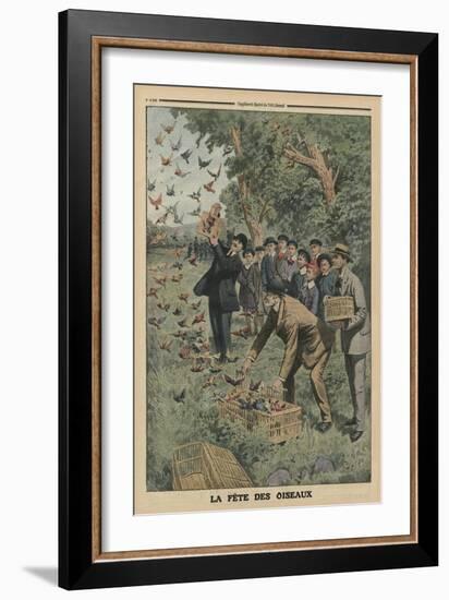 Birds' Day, Back Cover Illustration from 'Le Petit Journal', Supplement Illustre, 27th April 1913-French-Framed Giclee Print