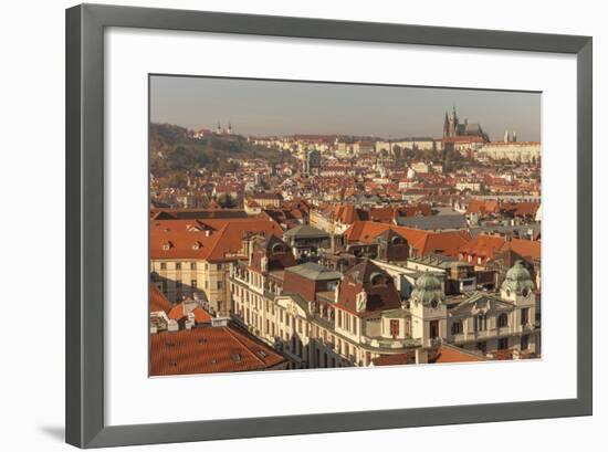 Birds Eye View from Old Town Square. Church of Our Lady of Tryn. Prague. Czech Republic-Tom Norring-Framed Photographic Print