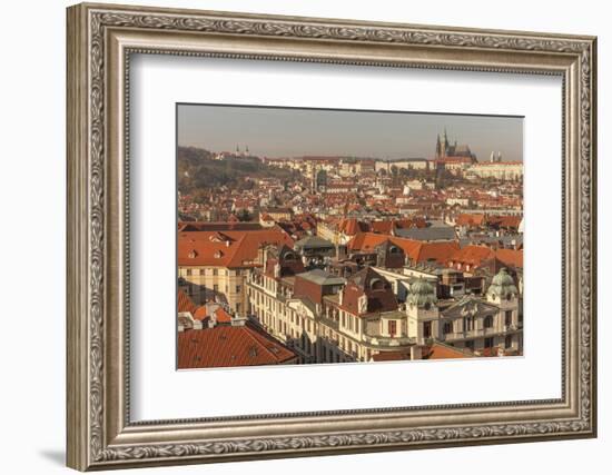 Birds Eye View from Old Town Square. Church of Our Lady of Tryn. Prague. Czech Republic-Tom Norring-Framed Photographic Print