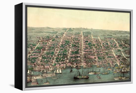 Birds Eye View of Alexandria, Va., USA, America-null-Framed Premier Image Canvas