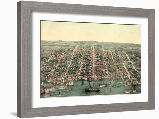 Birds Eye View of Alexandria, Va., USA, America-null-Framed Giclee Print