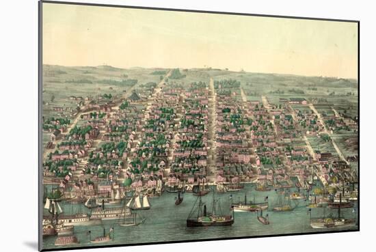 Birds Eye View of Alexandria, Va., USA, America-null-Mounted Giclee Print