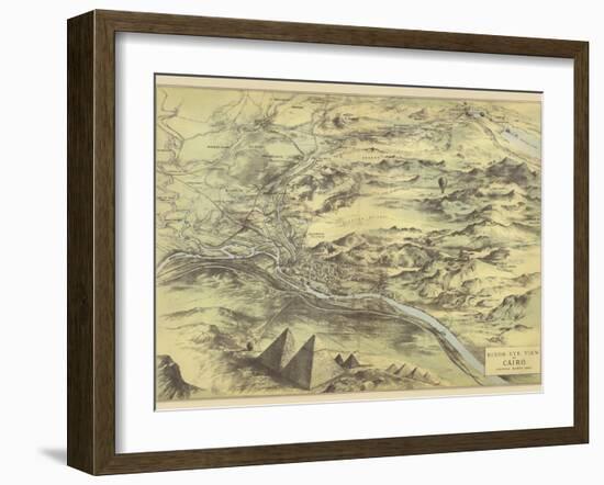 Birds Eye View of Cairo-null-Framed Giclee Print