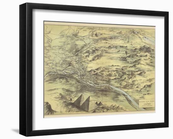 Birds Eye View of Cairo-null-Framed Giclee Print