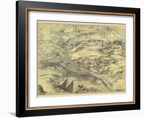 Birds Eye View of Cairo-null-Framed Giclee Print