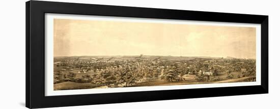Birds Eye View of Springfield, Mass., Circa 1850, USA, America-null-Framed Giclee Print