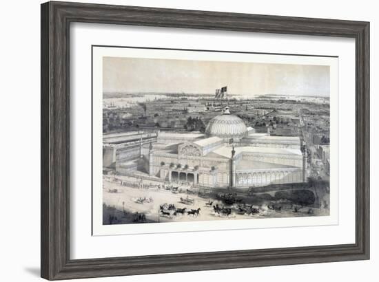 Birds Eye View of the New York Crystal Palace and Environ, 19th Century, USA, America-John Bachmann-Framed Giclee Print