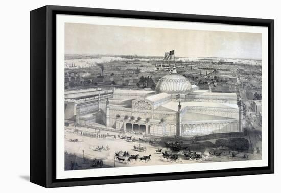 Birds Eye View of the New York Crystal Palace and Environ, 19th Century, USA, America-John Bachmann-Framed Premier Image Canvas