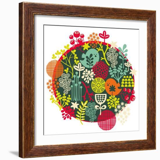 Birds, Flowers And Other Nature-panova-Framed Premium Giclee Print