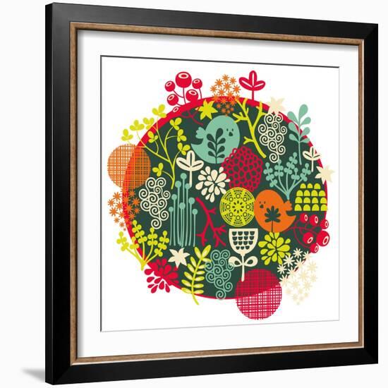 Birds, Flowers And Other Nature-panova-Framed Premium Giclee Print