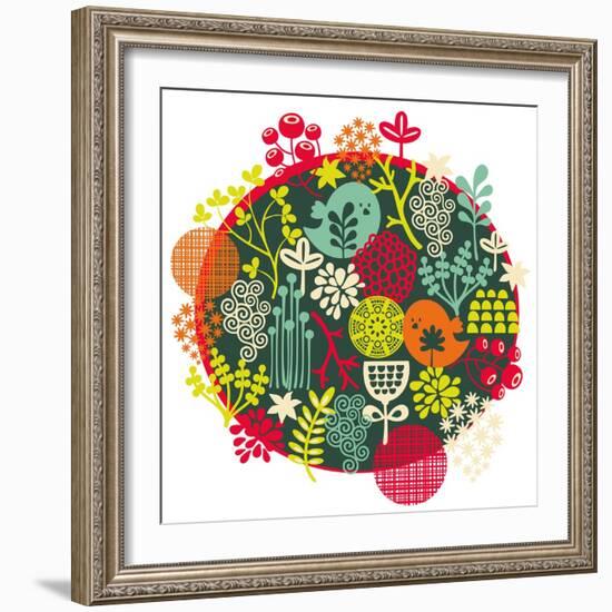 Birds, Flowers And Other Nature-panova-Framed Art Print