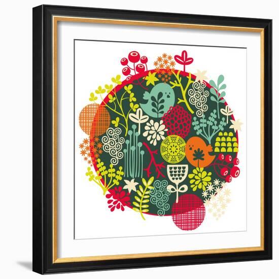 Birds, Flowers And Other Nature-panova-Framed Art Print