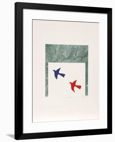 Birds, Flowers III-Mireille Kramer-Framed Collectable Print