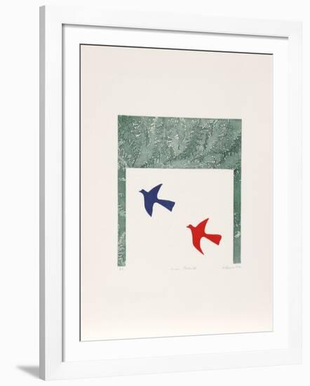 Birds, Flowers III-Mireille Kramer-Framed Collectable Print