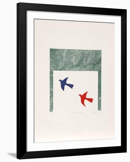 Birds, Flowers III-Mireille Kramer-Framed Collectable Print