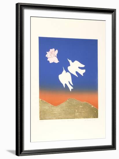 Birds, Flowers IV-Mireille Kramer-Framed Limited Edition