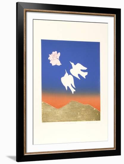 Birds, Flowers IV-Mireille Kramer-Framed Limited Edition