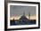 Birds Fly by a Mosque at Sunset-Alex Saberi-Framed Photographic Print