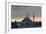 Birds Fly by a Mosque at Sunset-Alex Saberi-Framed Photographic Print