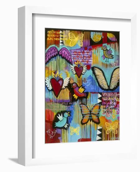 Birds Hearts Butterflies-Carla Bank-Framed Giclee Print