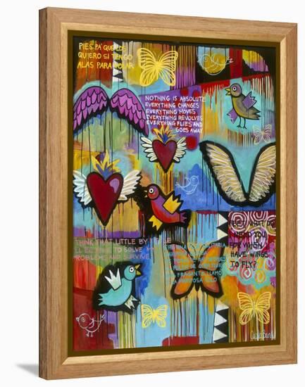 Birds Hearts Butterflies-Carla Bank-Framed Premier Image Canvas