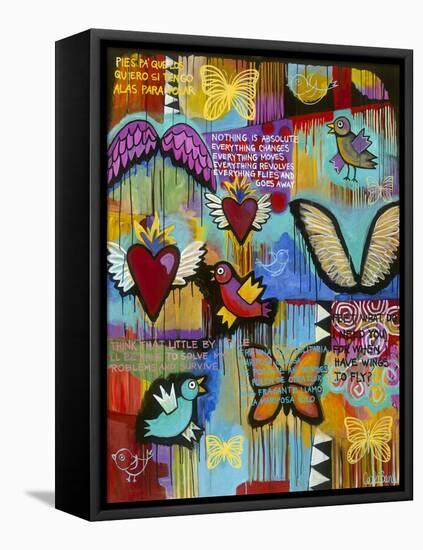 Birds Hearts Butterflies-Carla Bank-Framed Premier Image Canvas