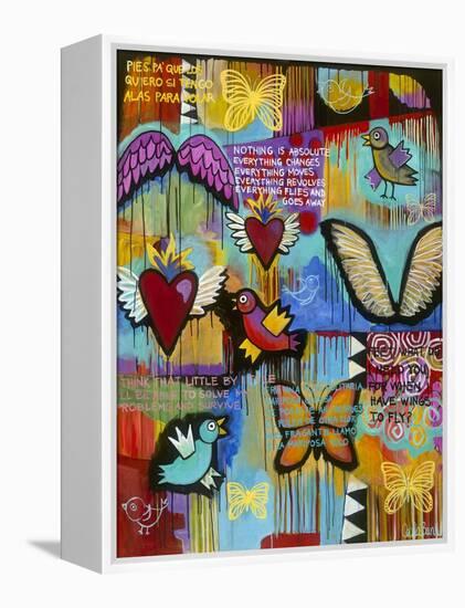 Birds Hearts Butterflies-Carla Bank-Framed Premier Image Canvas