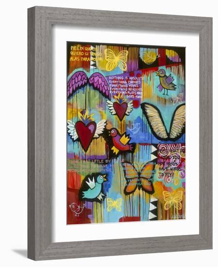 Birds Hearts Butterflies-Carla Bank-Framed Giclee Print