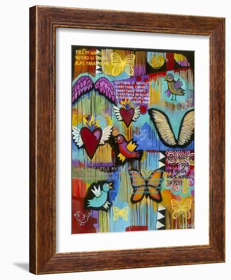 Birds Hearts Butterflies-Carla Bank-Framed Giclee Print