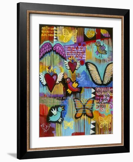 Birds Hearts Butterflies-Carla Bank-Framed Giclee Print