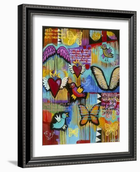 Birds Hearts Butterflies-Carla Bank-Framed Giclee Print